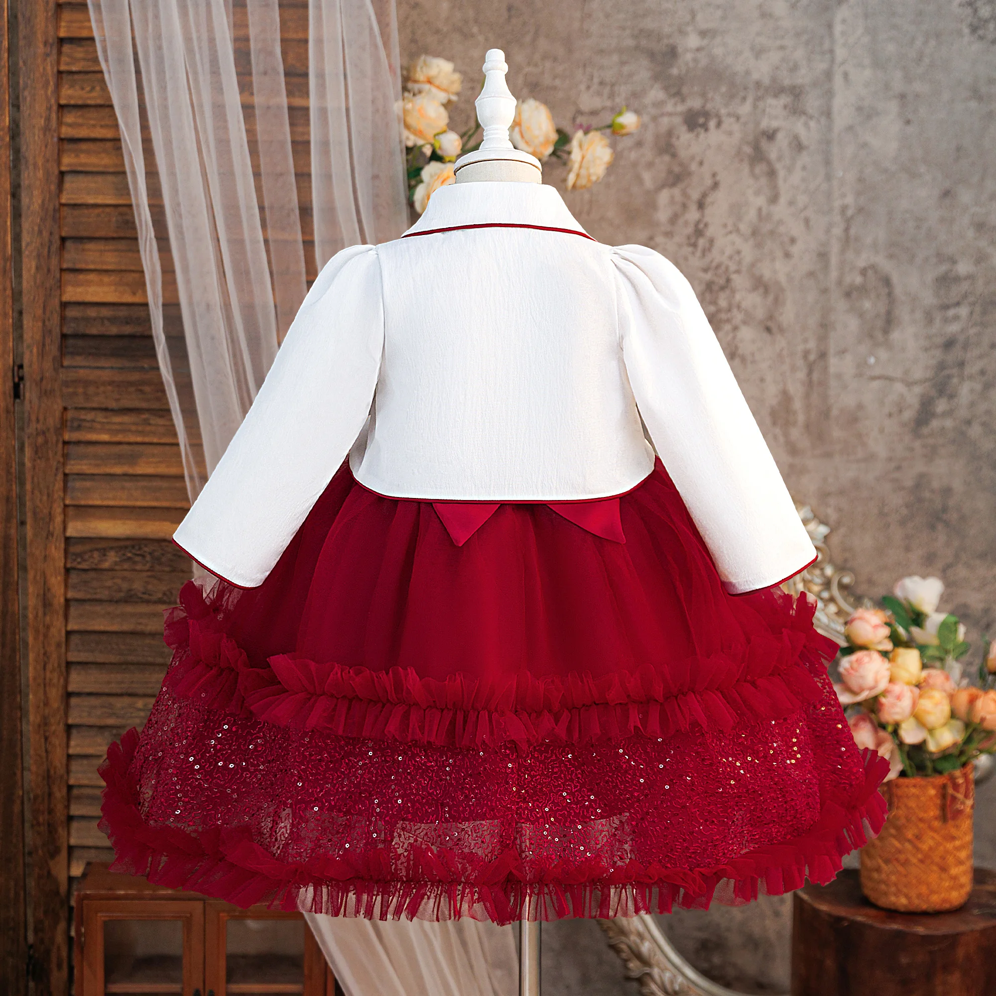 Fahsion Bridesmaids Party Girls Dress Elegant Flower Wedding Birthday Princess Dresses for Girl Graduation New Years Prom Gown