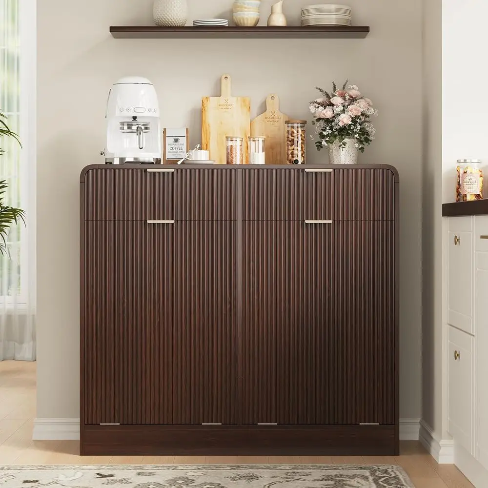 

20 Gallons -Out Trash Can Cabinet, luted Laundry Hamper Cabinet with Ders, reestanding Pet Proo Hidden Garbage Recycling Cabinet