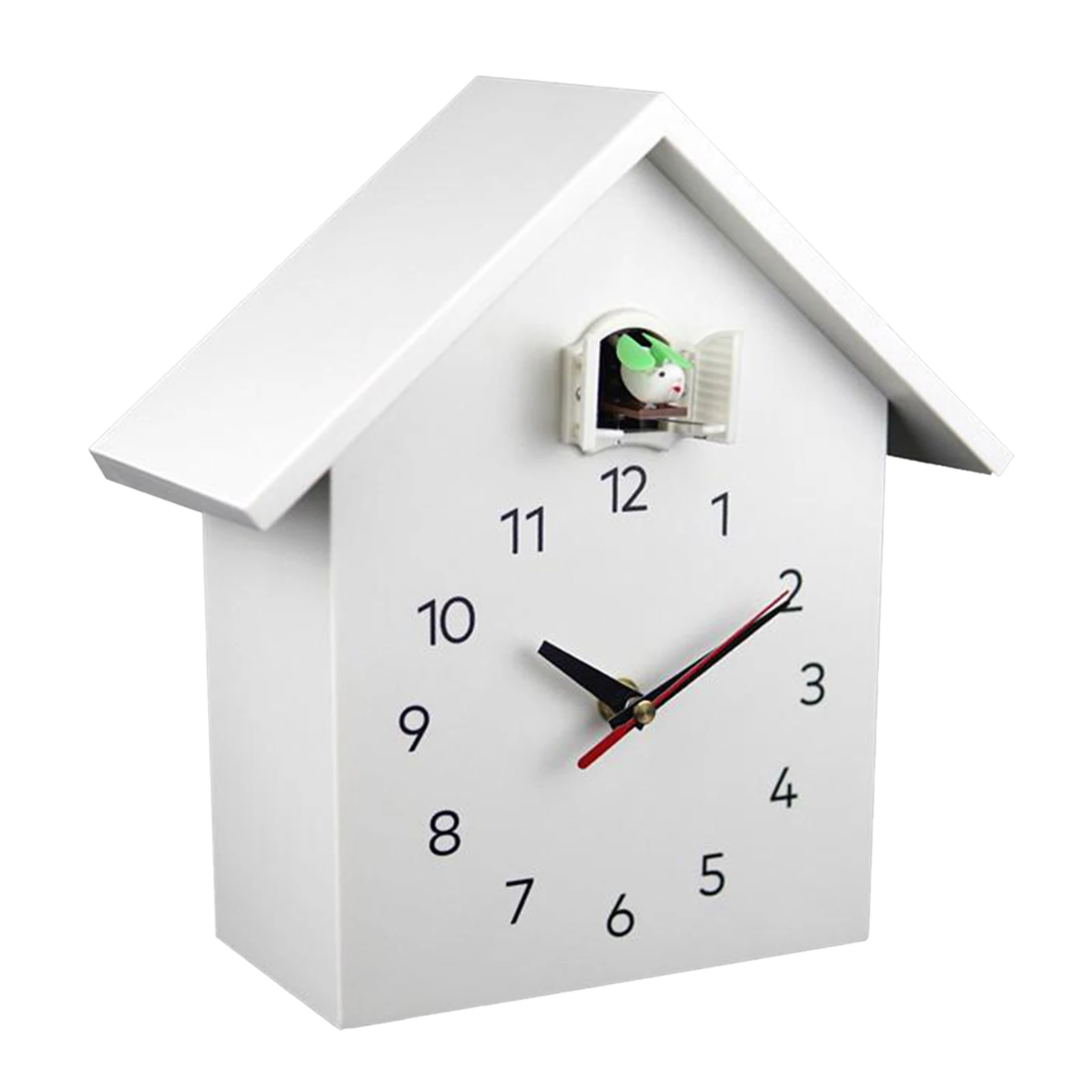 Elegant Cuckoo Clock Wall Clock- Mute Movement, Minimalist Modern Design Dual Using Clock for Kids Bedroom, Livingroom, School