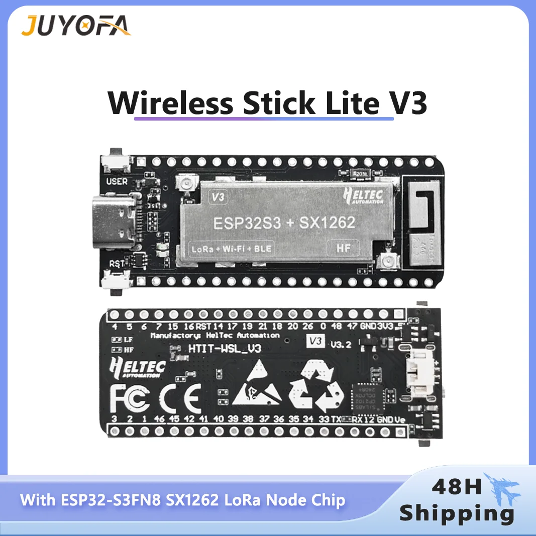 Meshtastic Heltec Wireless Stick Lite V3 ESP32 SX1262 Chip Dev-board Support BLE WiFi LoRa Connections Compatible with Android