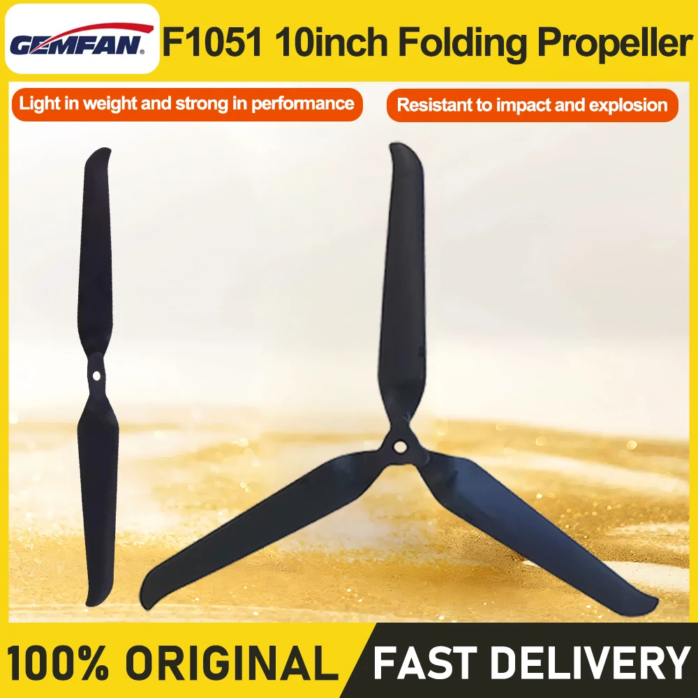 Gemfan F1051 10inch Folding Propeller 2-Blade / 3-Blade Glass Fiber Nylon for FPV 10inch Long Range Drones