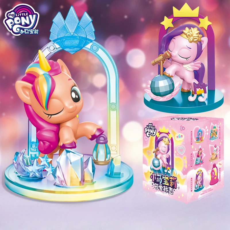 Genuine My Little Pony Figure Blind Box Doll Peripheral Mini Toy Ornament Collection Girl Cute Kawaii Birthday Christmas Gift