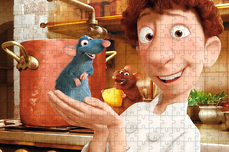 Disney Movie Ratatouille Puzzle 300/500/1000 PCS Art Jigsaw Puzzles Educationla Toys For Adult Family Games Home Decoration Gift