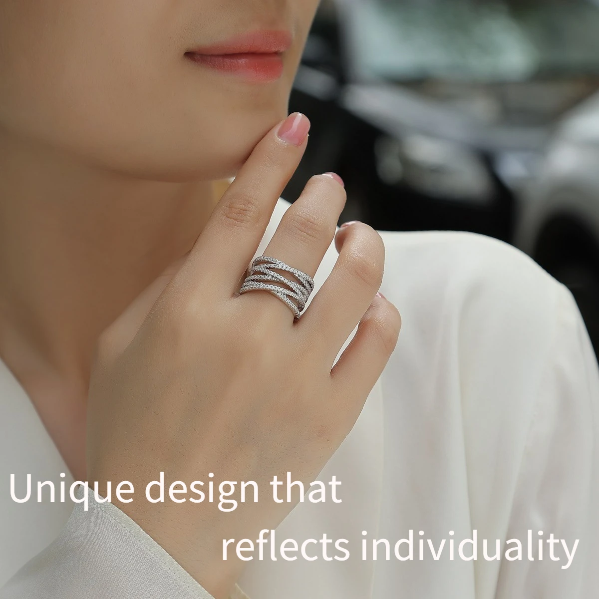 

OEVAS Real D Color Round Moissanite Ring for Women Wedding Engagement Party 100% 925 Sterling Silver Bridal Fine Jewelry