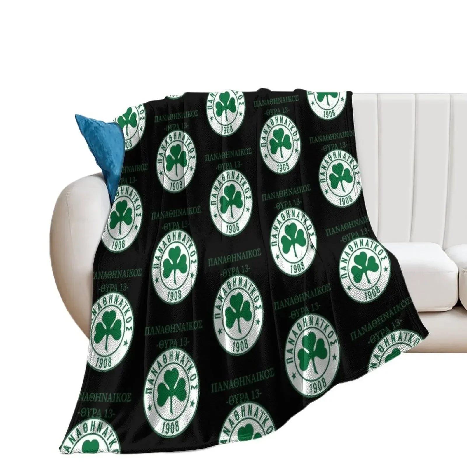 

PANATHINAIKOS FC Throw Blanket Weighted Flannel Decorative Throw Blankets