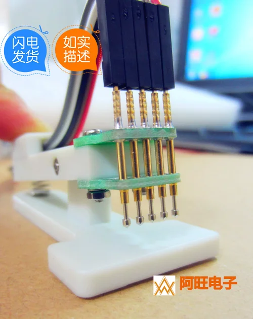 Burning Fixture Debugging Download Spring Pin Spacing 2.54mm-5P STM32 STC Burning Clip