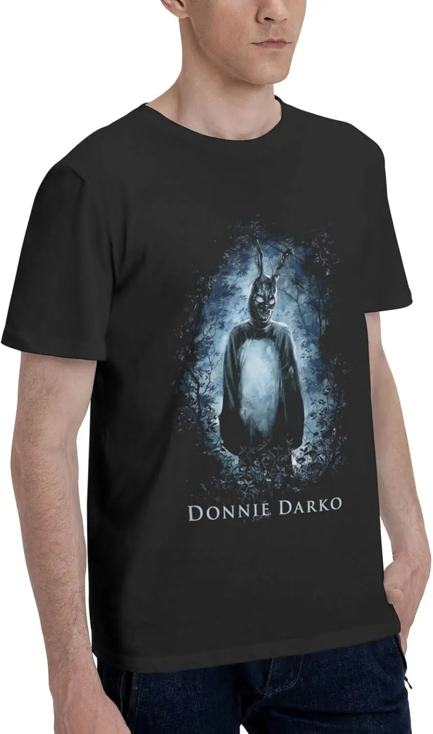 Donnie Darko T Shirt Mens Fashion Tee Summer Round Neckline Short Sleeve Clothes Black