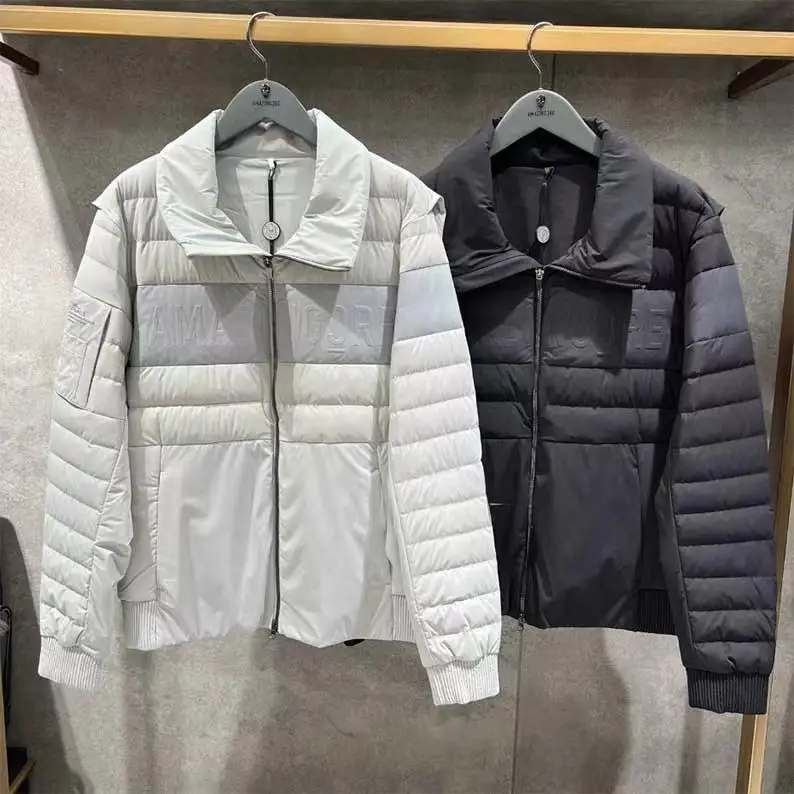 2026 New Korean Men Golf Goose Down Jacket, Winter Lapel  Premium Warm Windproof Casual Outdoor Sports Versatile Golf Outerwear