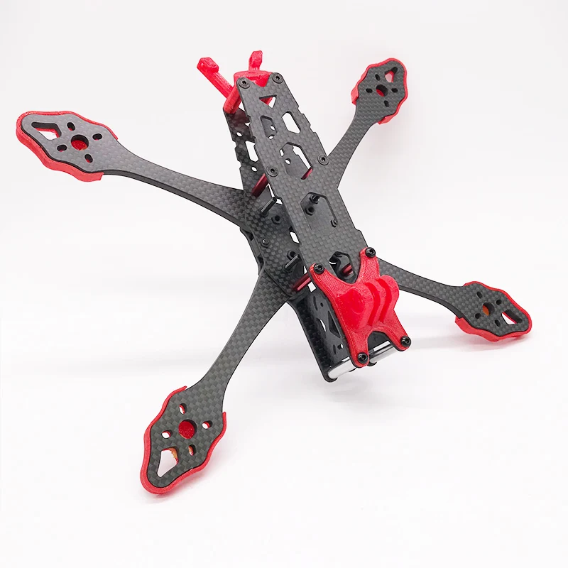 QAV-S 5 Inch 223mm 225 X-type Split Carbon Fiber Frame kit 5mm Arm with 3D TPU Printed Holder Parts For RC FPV Racing Drone