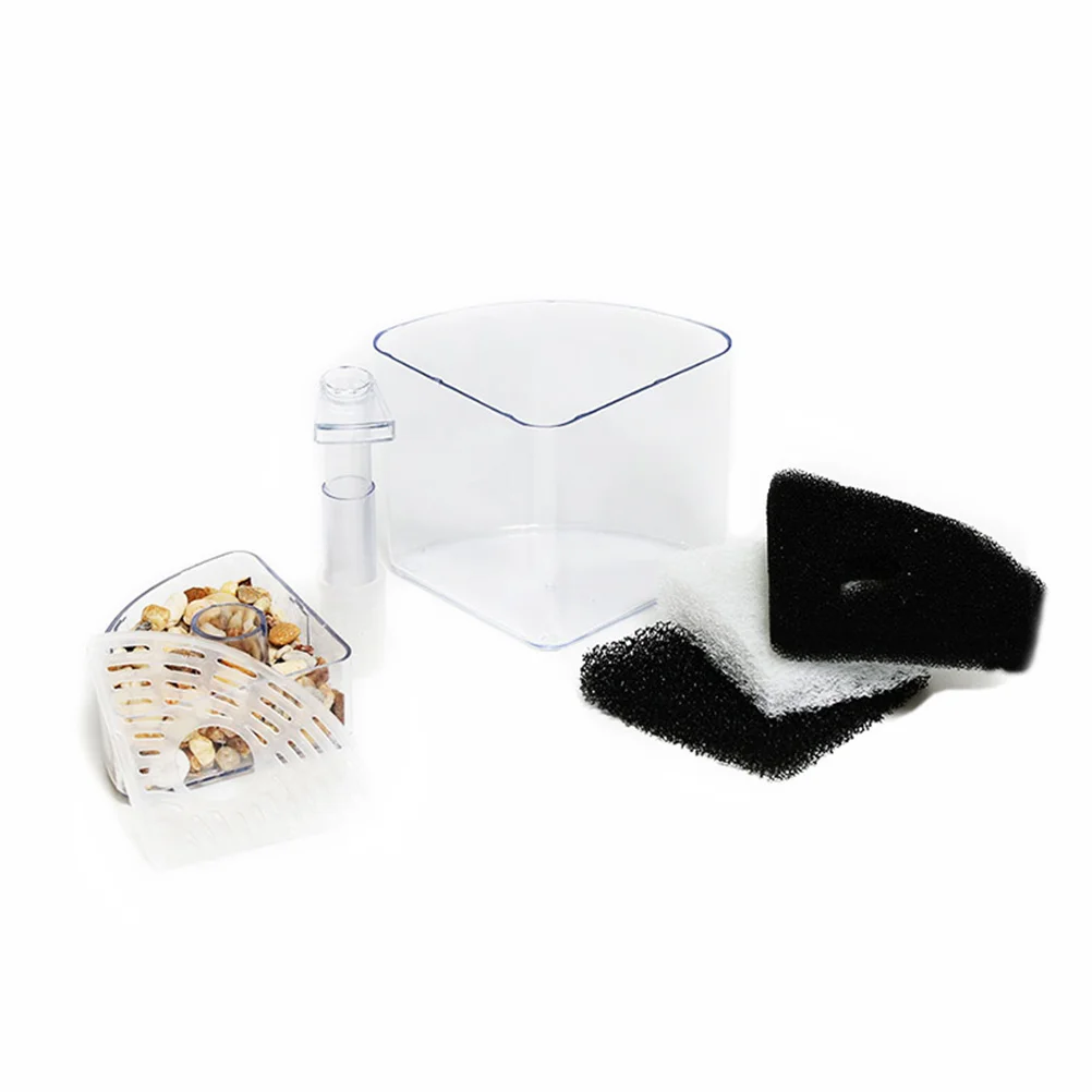 

Wall Corner Filter For Aquarium Adjustable Outlet Multi-Layer Sponge Filtration System Quiet Operation Fish Tank Nano