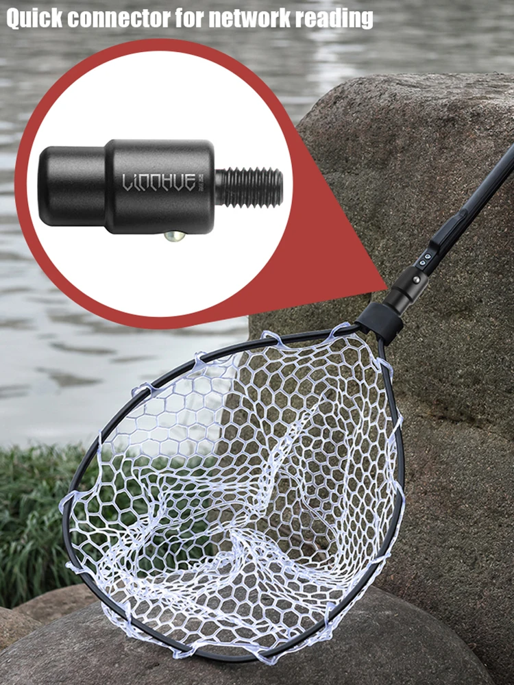 Fishing Landing Harpoon Dip Net Rod Parts Fish Landing Dip Net Connector 8mm Screw Quick Release Adapter Prevent Running