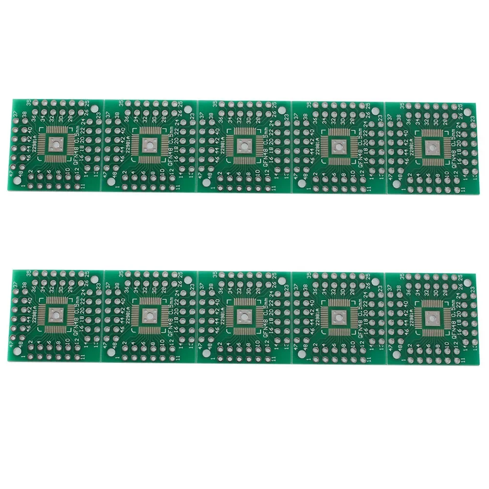 10 pièces 2.54 pas carte PCB HTQFP QFN48 à DIP48 QFN44 0.5MM QFP44 PQFP LQFP carte adaptateur SMT à DIP adaptateur plaque de convertisseur