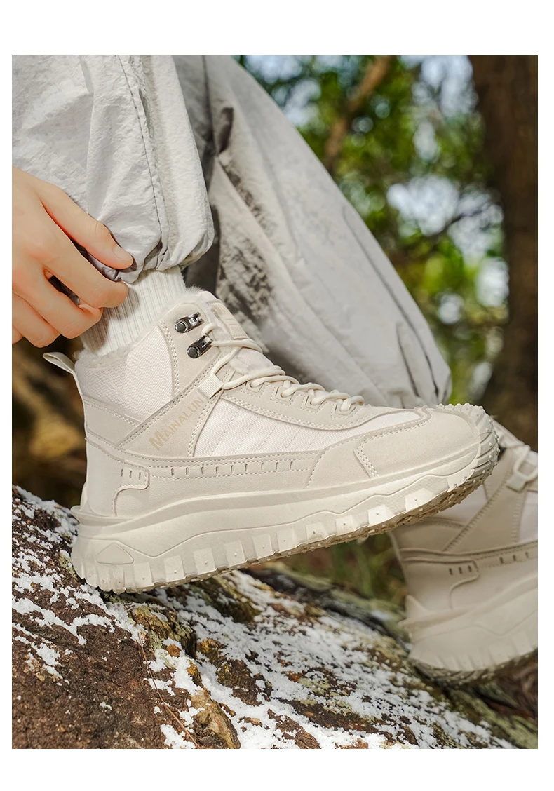 Herren-Outdoor-Schuhe und -Stiefel, Herrenschuhe, geeignet für den Winter, leicht, warm, einfach anzuziehen, mit einem stilvollen Obermaterial. – Detail 12