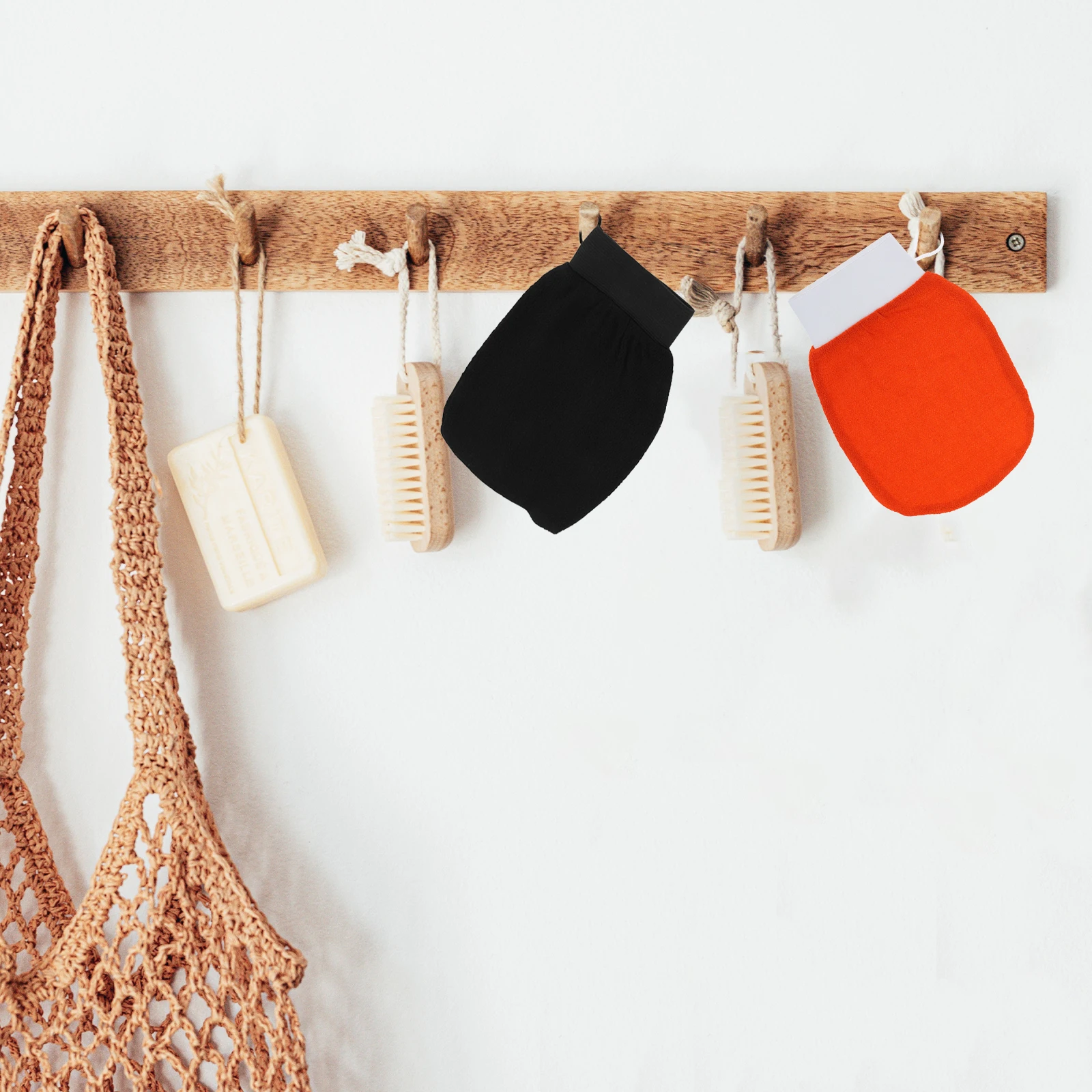 

4Pcs Bath Scrubber Mitts Soft Exfoliating Gloves Skin Cleaning Shower Mitt Elastic Wristband Comfortable Bath Glove