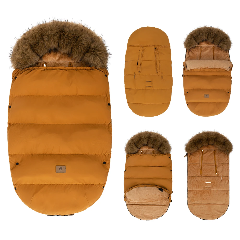 عربة أطفال بعمر 0-36 شهرًا، غطاء قدم دافئ ودرجة الحرارة، صديق للبشرة وناعم، 4 طرق، ملحقات عربة بسحاب