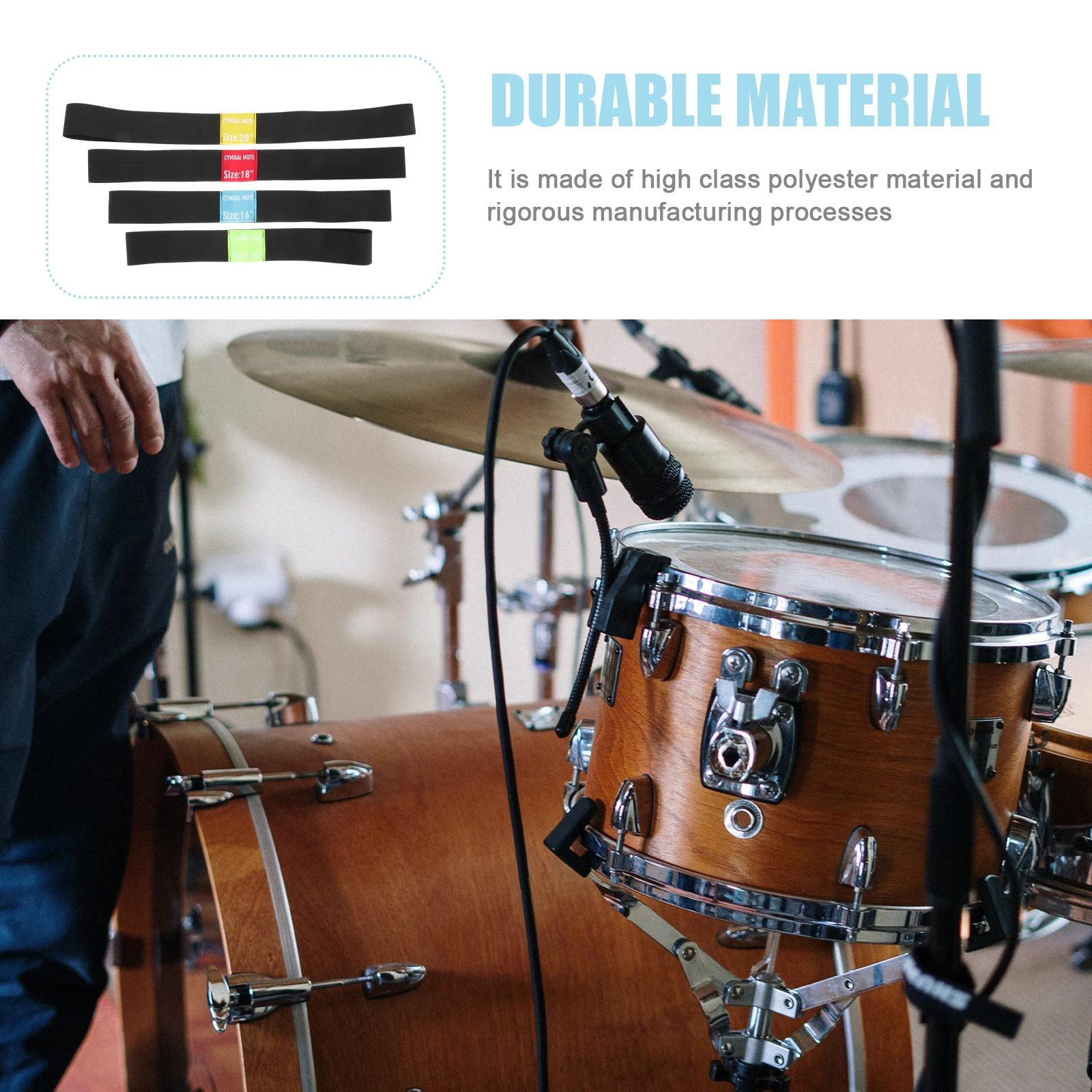 

Drum Kit Mute Ring Mufflers Drumstick Silent Tip Practice Silencers Accessories