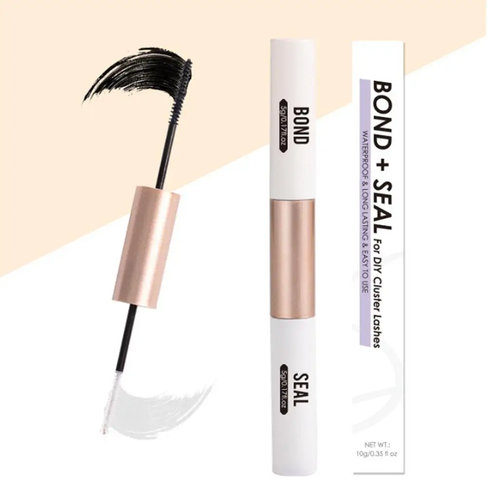 Pegamento de pestañas de larga duración, pegamento resistente al agua para racimo Individual, sin látex, 10ML, W5I9