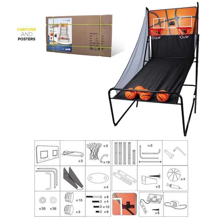 آلة تبادل لاطلاق النار لألعاب كرة السلة في الهواء الطلق في شارع كرة السلة لحامل كرة السلة للأطفال