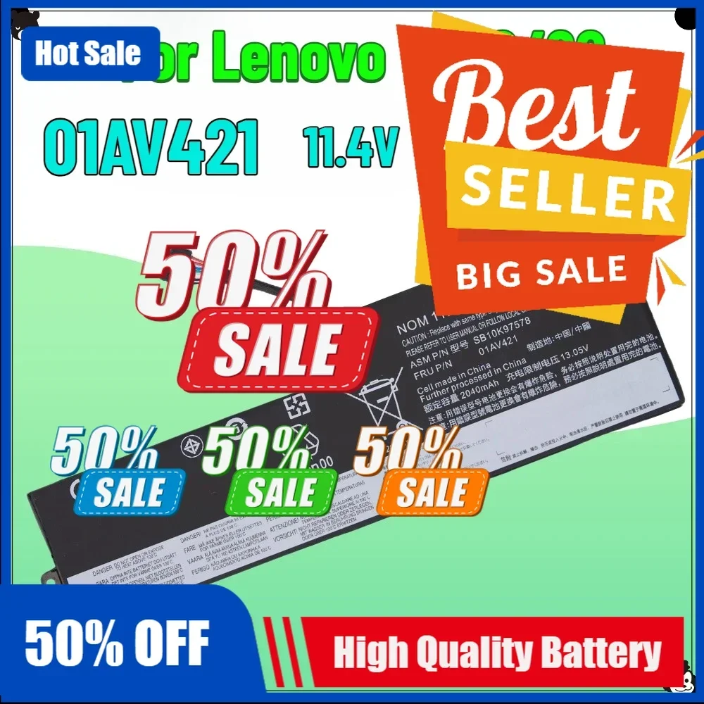 SWZY  C01AV421 Laptop Battery For Lenovo ThinkPad T470 T480 A475 A485 TP25 01AV419 01AV489 01AV420 SB10K97576 SB10K97578