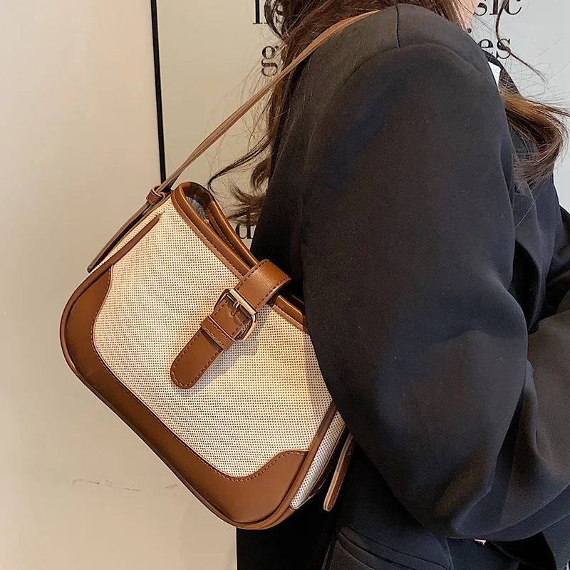 Women PU Leather Shoulder Bags Fashion Tote Handbag Versatile Armpit Bag Lady Underarm Pouch Sling Bag Daily Dating Purse