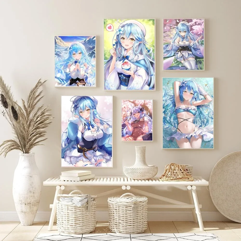 1pc Yukihana Lamy Hololive Vtube Game Anime Bikini Poster Poster Stickers Home Decor Aesthetic Art Mural Room Decor Digital