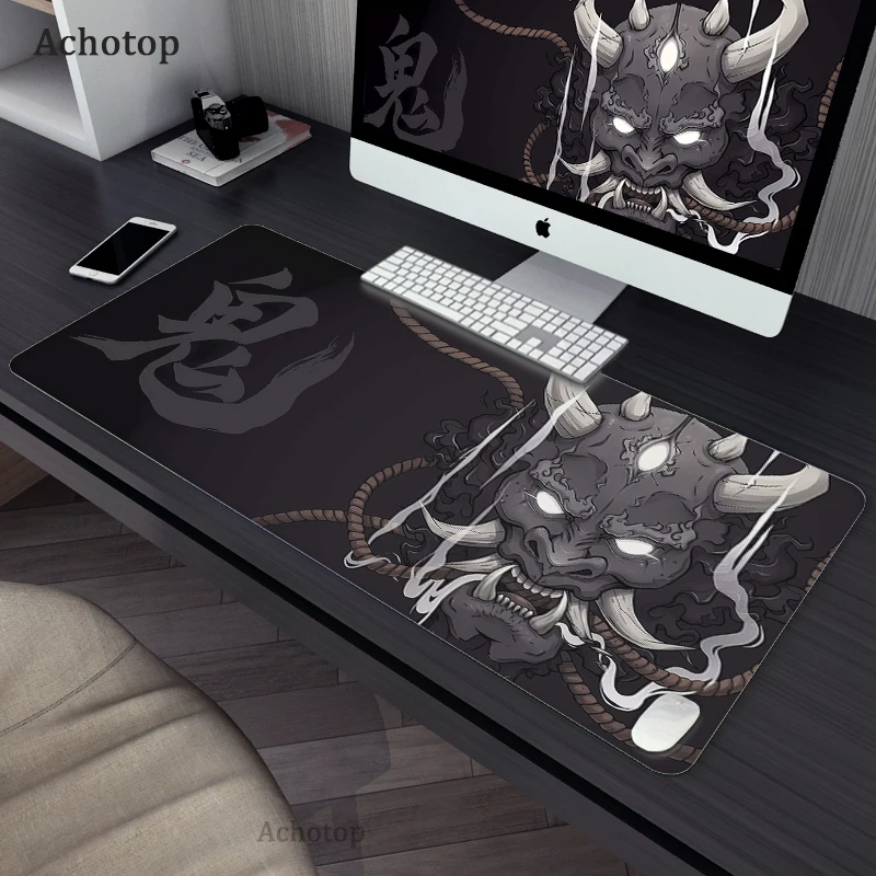 

Large Gaming Mousepad XXL 900x400mm Gamer Mouse Pad Size For Office Long Table Mat Japanese Oni Desk For Teen Girls For Bedroom