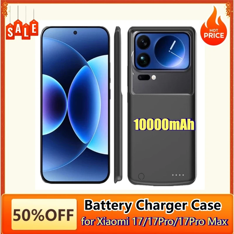 

10000mAh Battery Charger Case for Xiaomi 17 Pro Max Portable Battery for Xiaomi 17/17Pro/17Pro Max Charging Power Bank Case