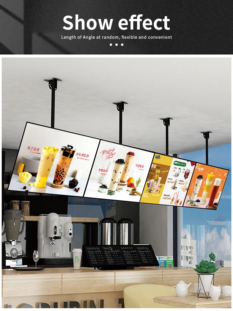 LED Slim Snap Frame Light Box Illuminated Poster Display LED Backlit Menu Board For Restaurant Cafe Shops Wall Mounted Billboard