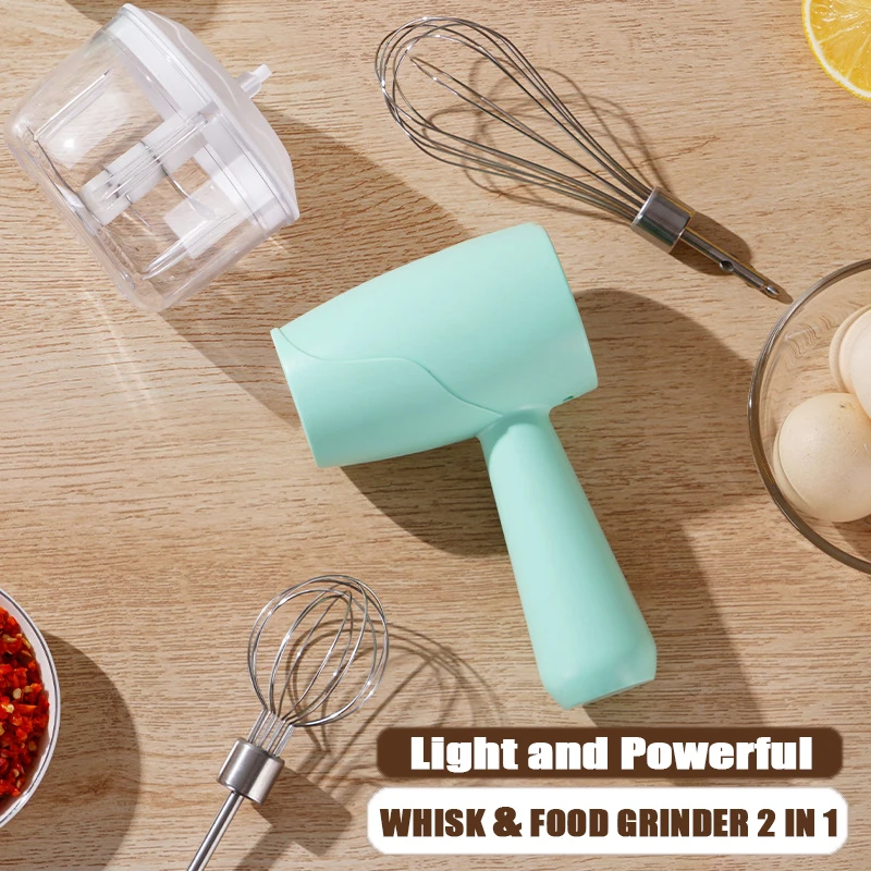 

3in1 Electric Food Blender Mixer Hand Held Electric vegetable Meat Chopper Egg Beater Milk Frother Cream Whisk home applicances