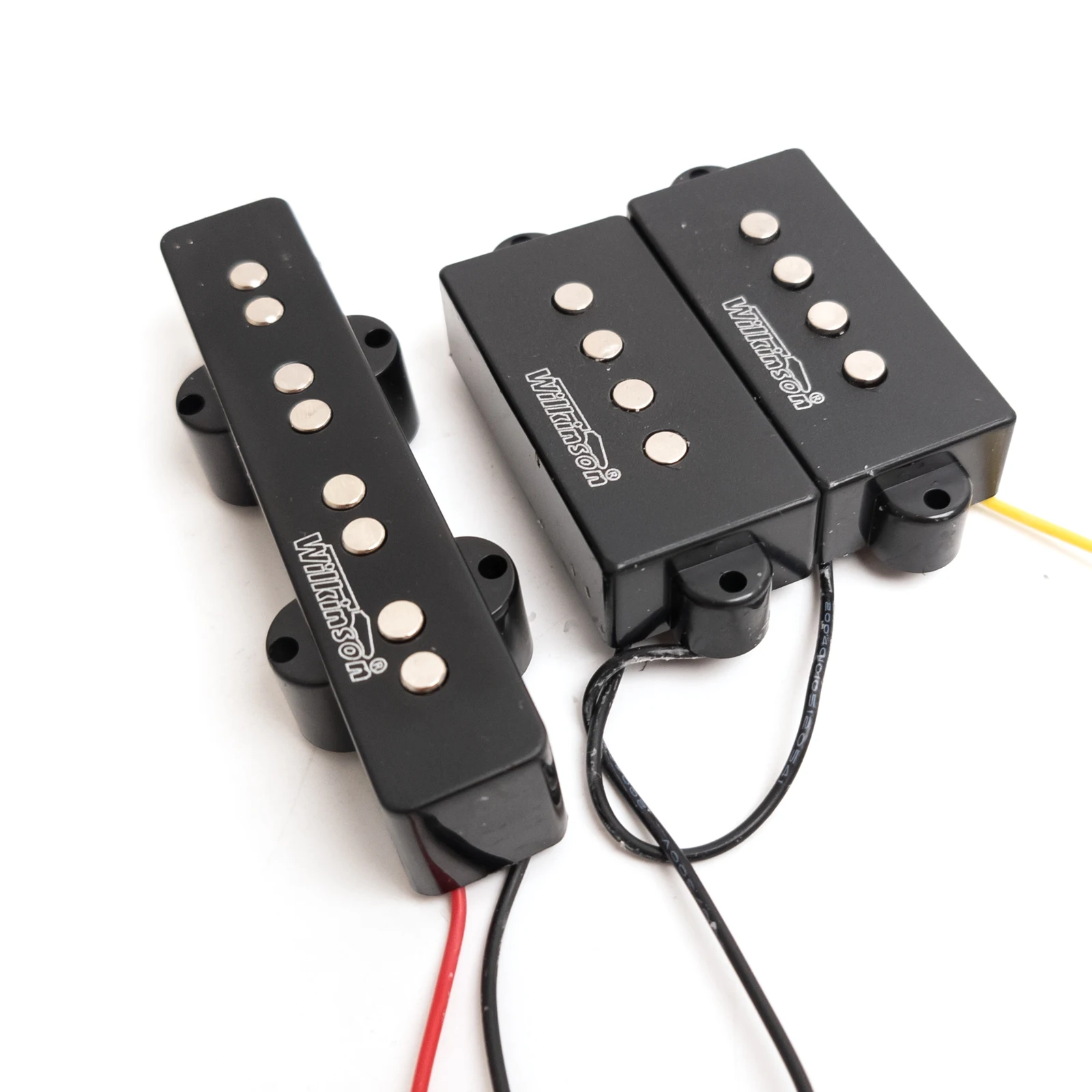 

Open Coil Humbucker Bass Pickup Set – PB/JB Style for 4-String Bass, Warm Tone with Fiber Bobbin Core