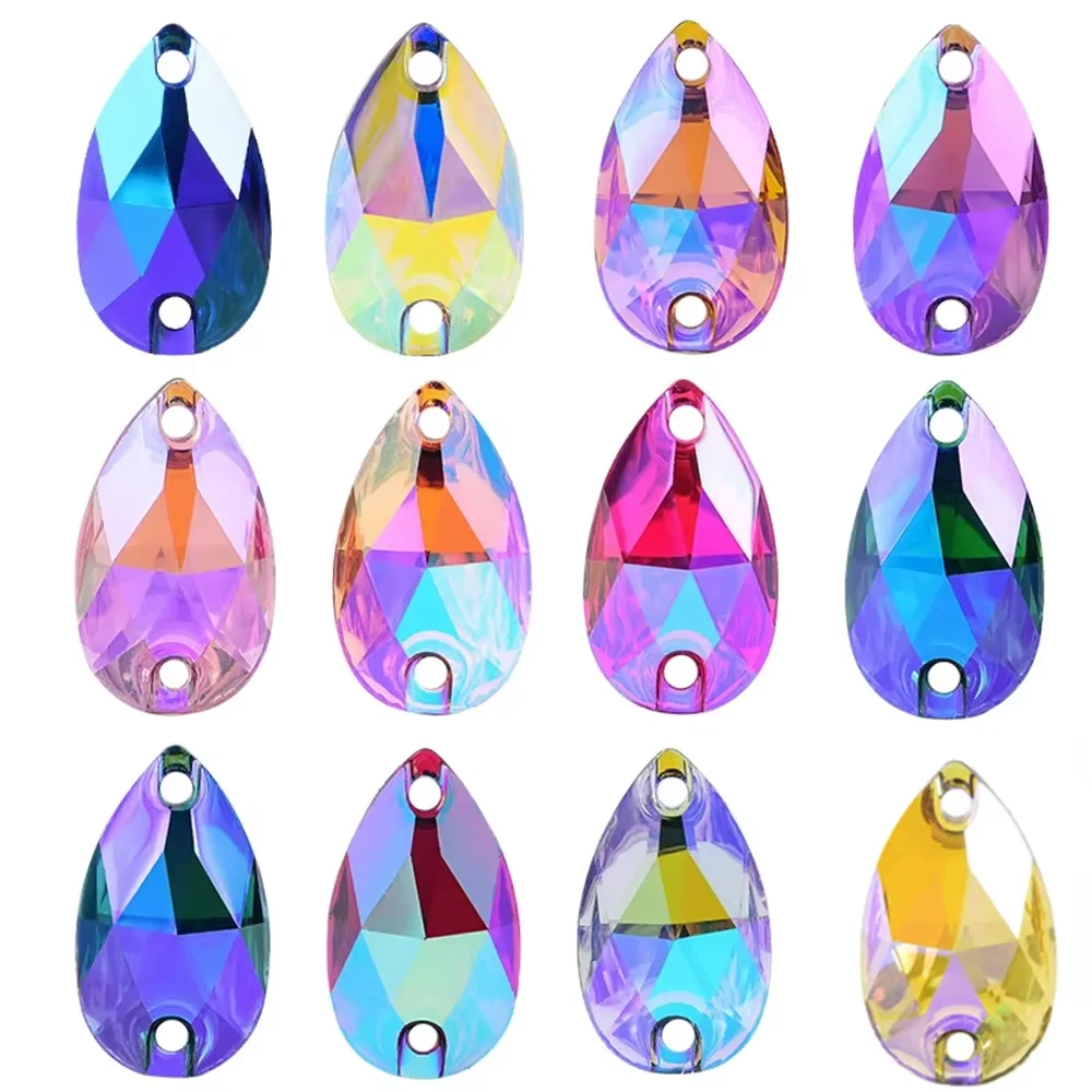 Блестящие каучуковые Пришивные искусственные стразы DIY аксессуары для шитья кристаллы бриллианты для платья B2905