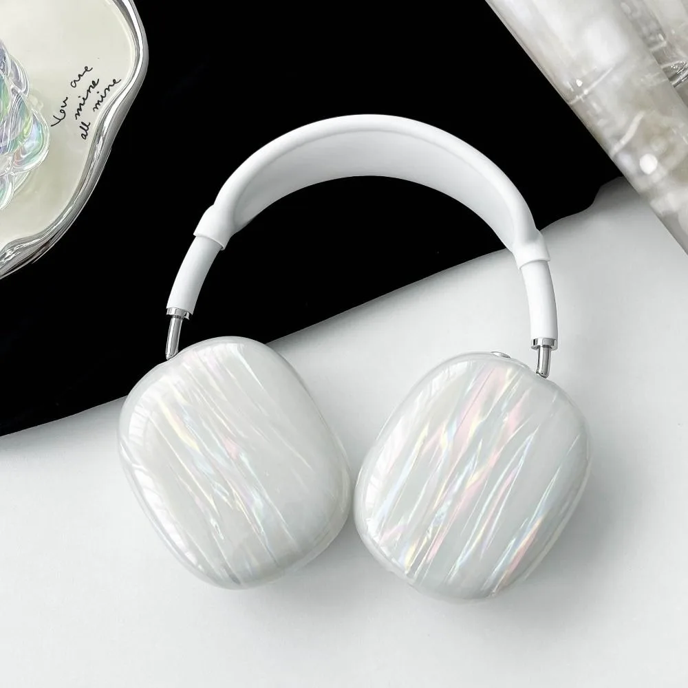 Funda protectora con textura de concha creativa, funda protectora antiarañazos de TPU, funda suave duradera para auriculares para AirPods Max Universal