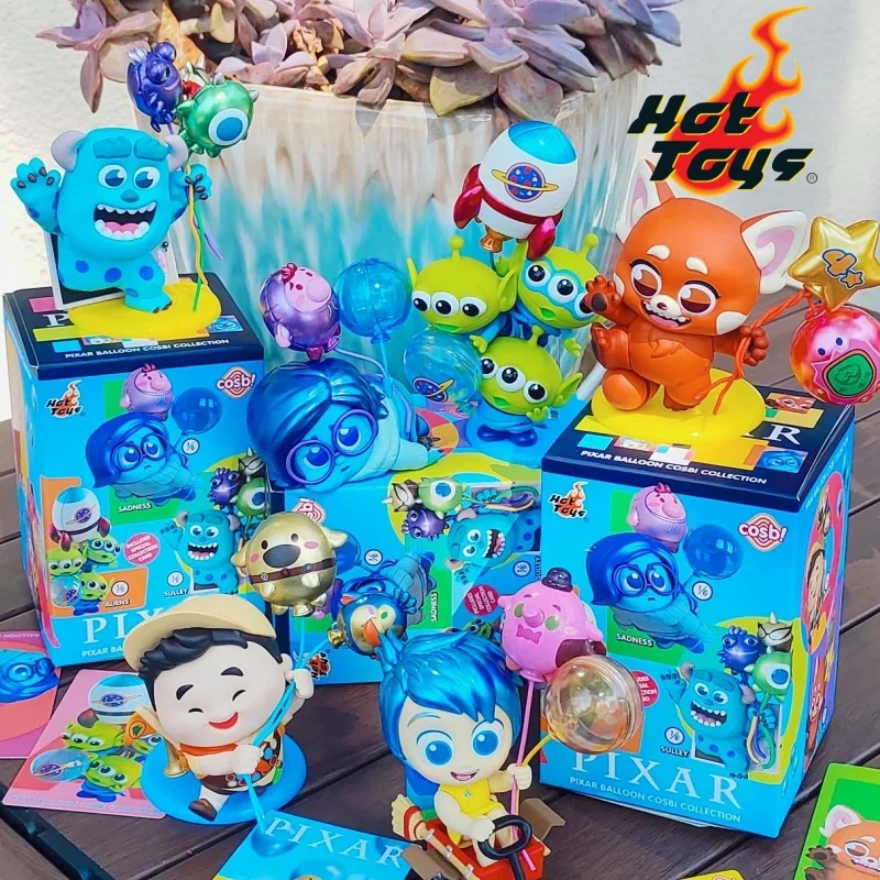 

Genuine Hot Toys Cosbi Pixar Balloon Series Blind Box Mini Figure Trendy Toy Mystery Box Desktop Cute Decor Collectible Kid Gift