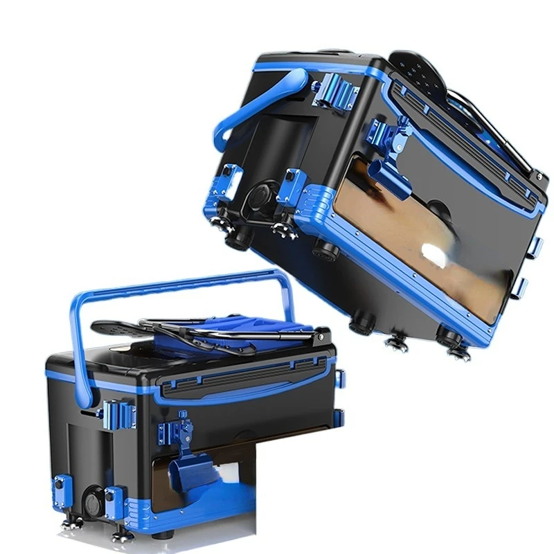 

New arrival hot sale heat retaining belt backrest telescopic leg fishing box ultra light multifunctional box