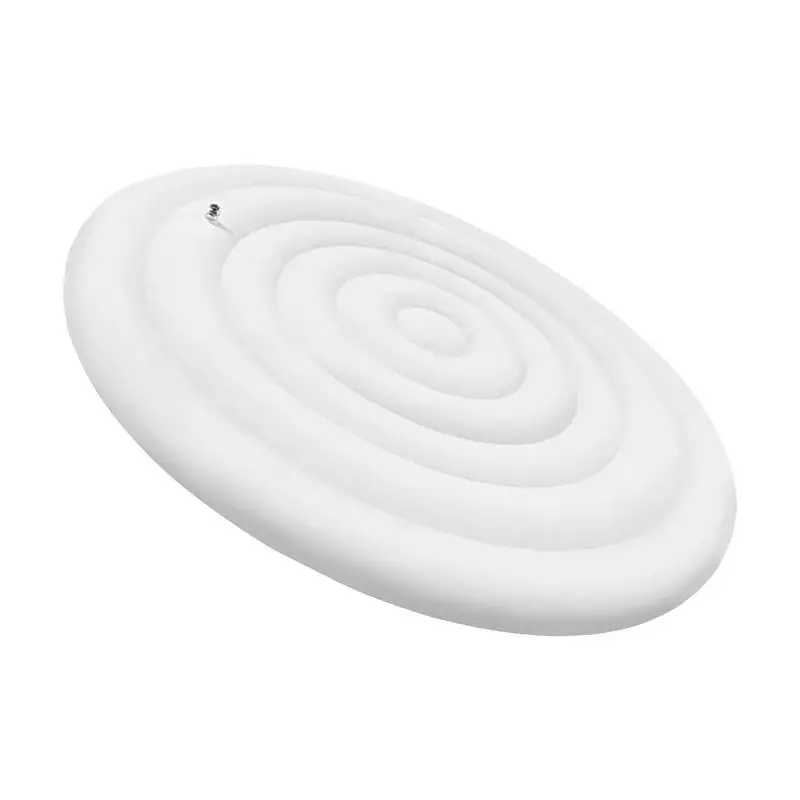 

145cm Inflatable Hot Tub Cover Energy Saving Round Hot Tub Lid Outdoor Pool Windproof Rain Overflow Thermal Cover with Handles
