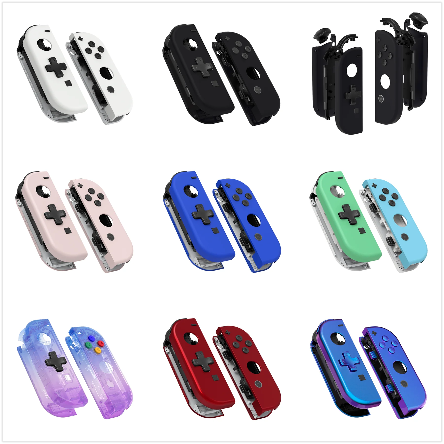 Wymienna obudowa kontrolera eXtremeRate (wersja D-Pad) z pełnym zestawem przycisków dla NS Switch JoyCon i OLED JoyCon