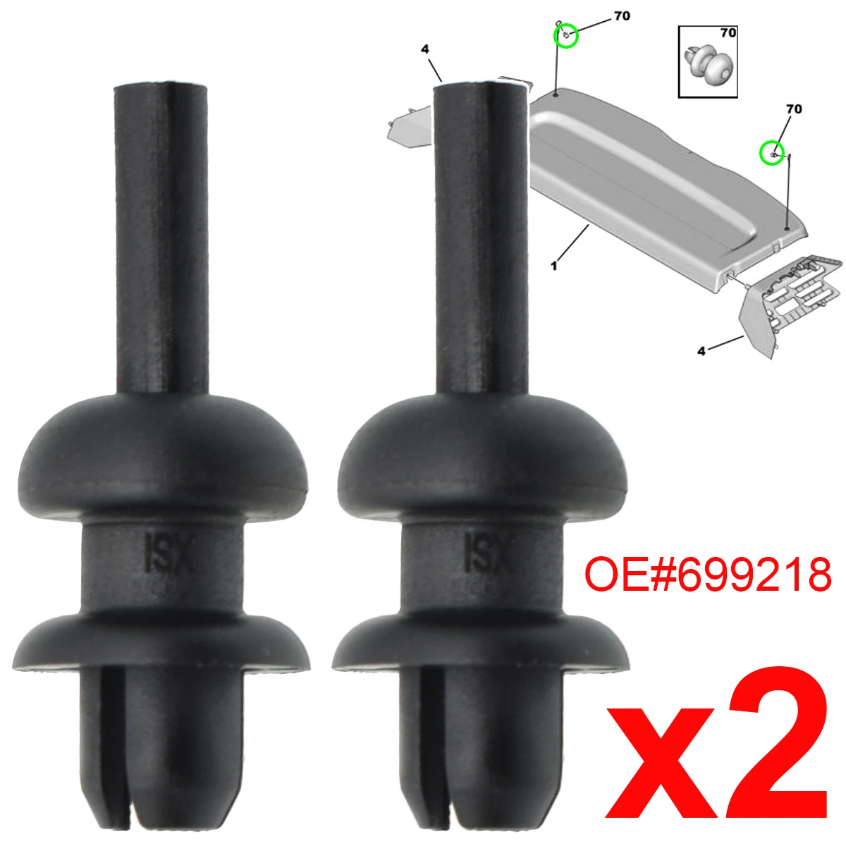 2PCS Car Parcel Shelf Clips For CITROEN SAXO C2 C3 XSARA Picasso DS3 XM Rear Trunk Tray Boot Hook Cord String Strap Accessories