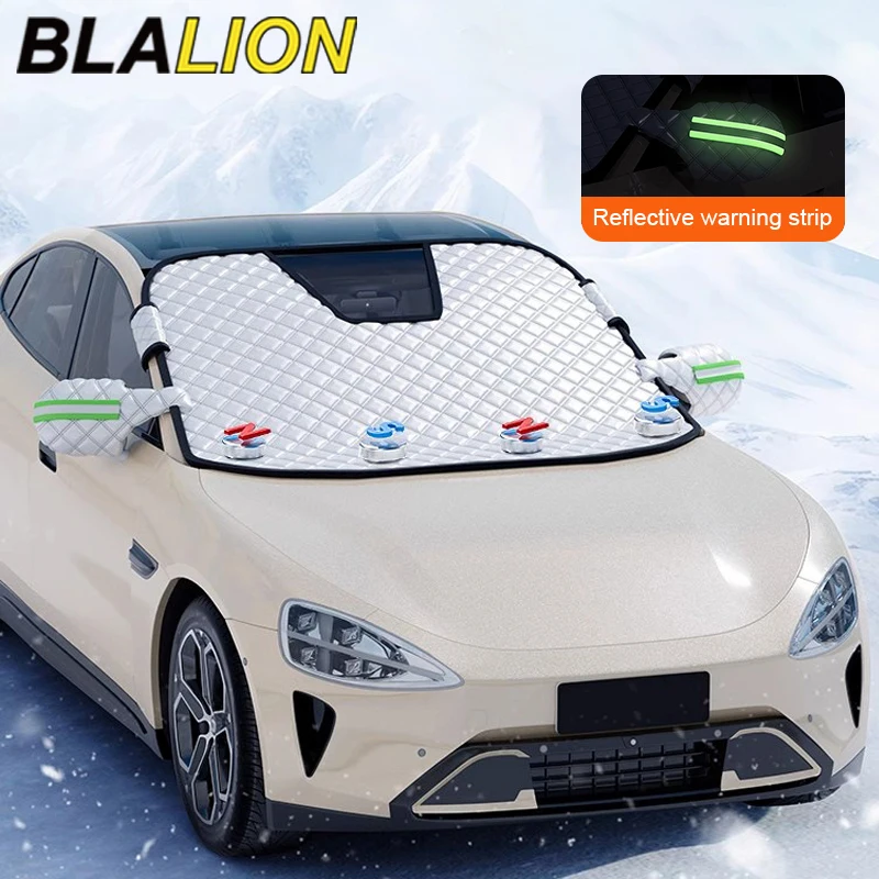 BLALION Car Windshield Snow Cover Magnetic Windscreen Snow Shield Winter Ice Frost Removal Protector Cover for Suv Truck Sedan