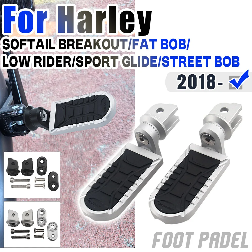 

Подходит для Harley Softail Standard FXST Breakout 117, 114, FXBRS Fat Bob FXFB, вращающиеся удлиненные опускающие подножки, подножки для мотоцикла