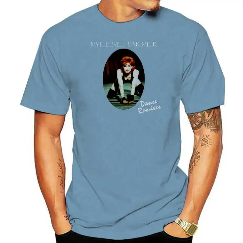 Mylene Farmer Dance Remixes Men's O-Neck Cotton T-Shirt