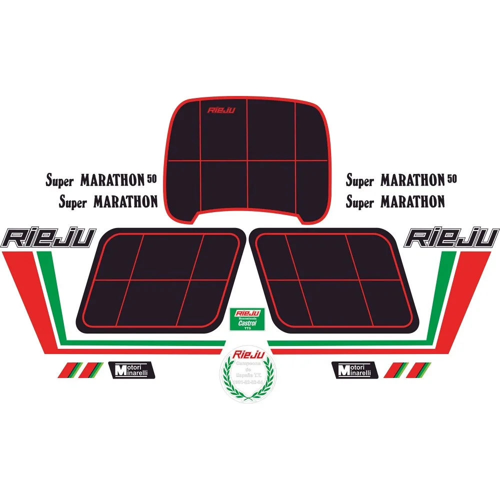 Classic motorcycle compatible sticker set rieju super marathon air refr.