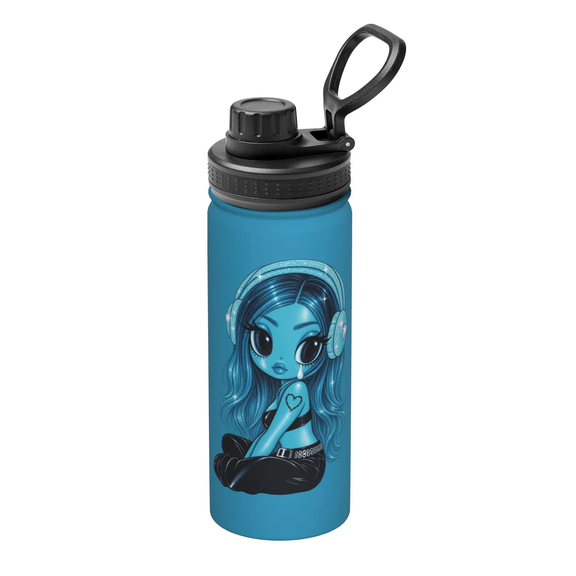Singer Karols G 18OZ Sports Insulated Kettle  Coffee Cups Vacuum Flask School Mug Water Bottle