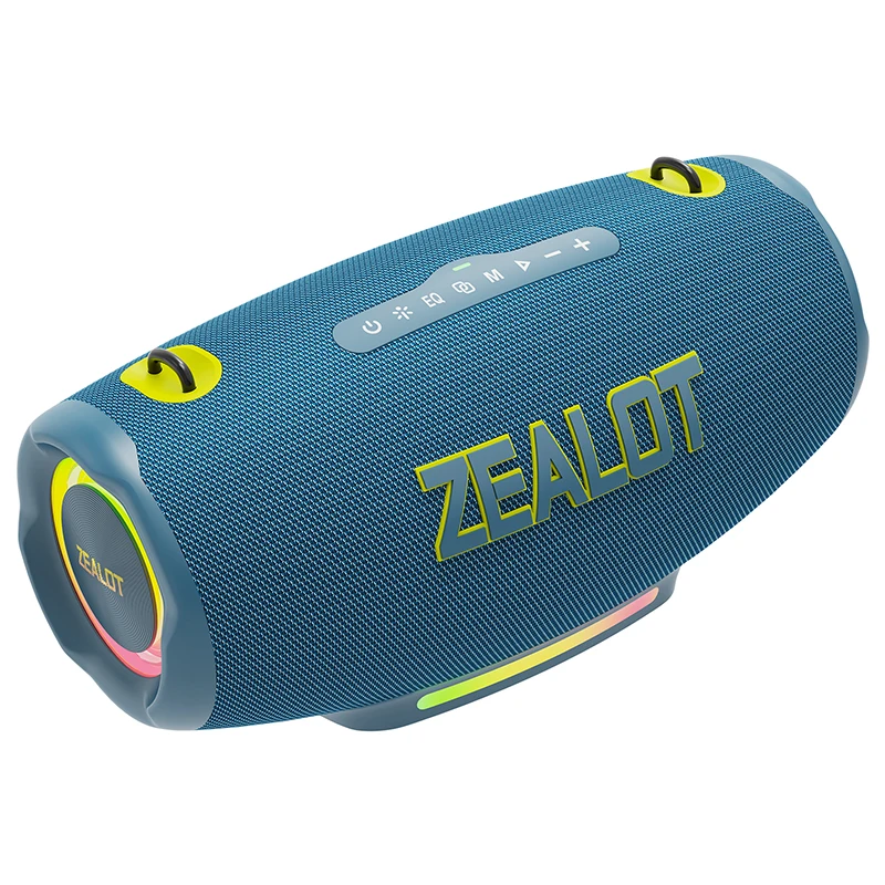 

S127 100W Portable Wireless Speaker with Strap, Deep Bass Loud Speaker Waterproof for Outdoor Supports AUX/TF/USB/EQ/TWS