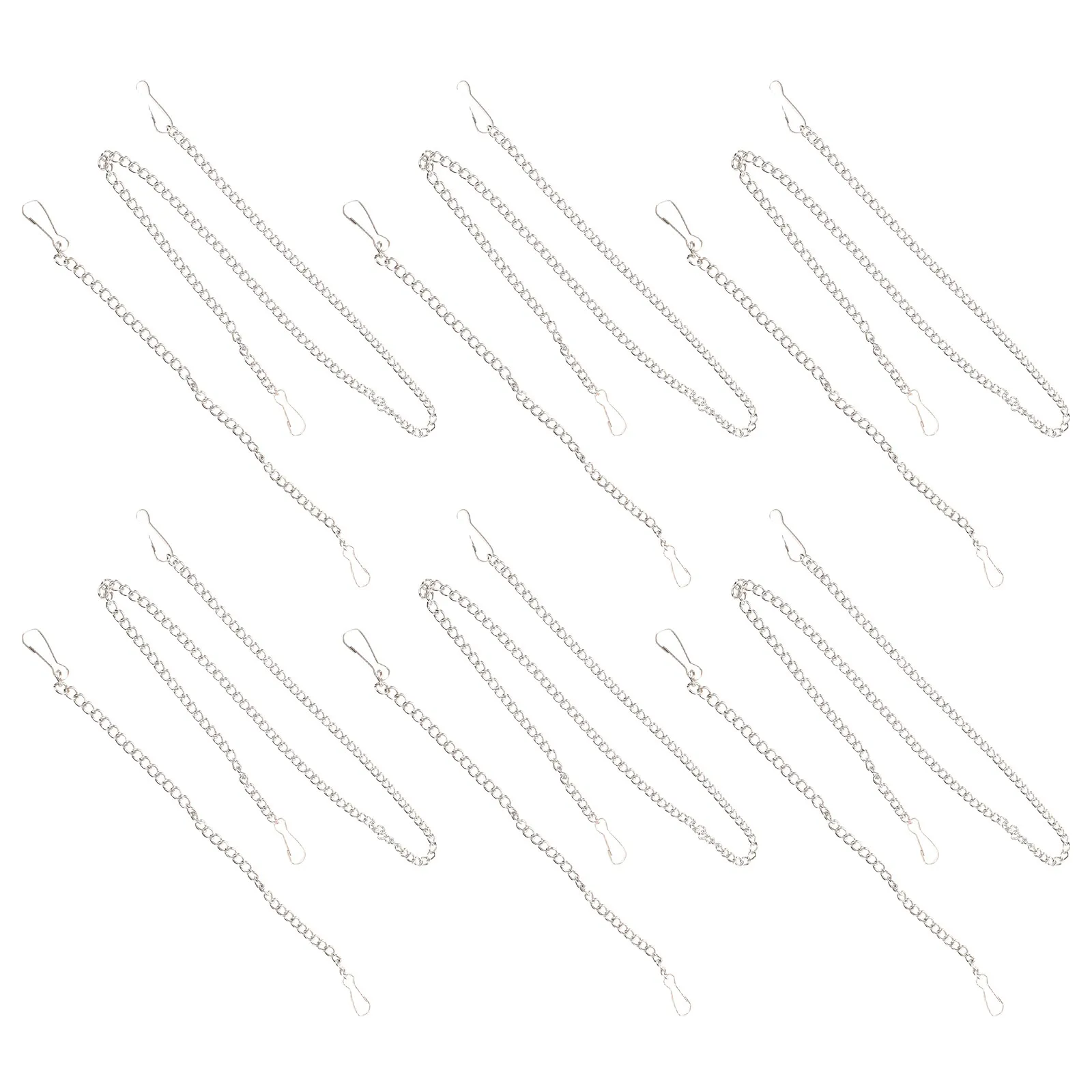 

12Pcs Metal Hanging Chain with Snap Clips for Sign Boards Planters Posters Chalkboards Wall Decor Office Mall Trade Show Display