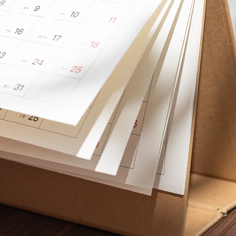 Simple Desk Calendar Home Office Decor Accessories Multifunctional Schedule Planner Daily Use Mini Desktop Calendar Gifts