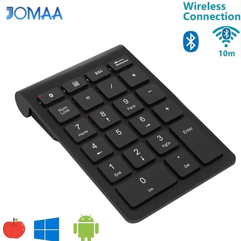 Bluetooth Wireless Numeric Keypad Portable Mini 22 Keys Number Keyboard External Number Pad for Laptop Tablet Computer
