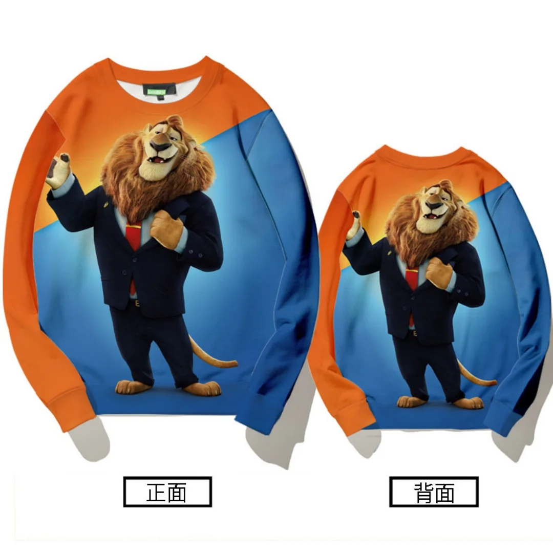 Толстовка с рисунком Зверополис Диснея, 3D принт, осенние модные толстовки для отдыха, детские толстовки Y2K, мужские и женские толстовки