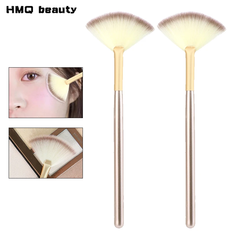 Fan Shape Facial Brush Highlighter Blush Brush Portable Beauty Tool Soft Universal Makeup Brush Cosmetic Applicator Beauty Brush