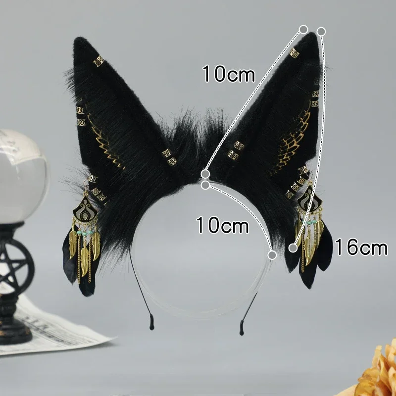 Anubis Cosplay Halloween Party Kopfbedeckung Schrein Frau Mann Plüsch Künstliche Tier Ohr Stirnband Comic-con Party Prop Kopfbedeckung Neue