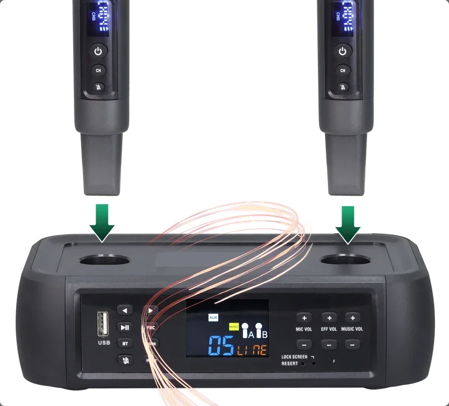 Best Wireless Professional Microphone System With CE Certificate Microphone For Live Stream Dural Mic Professional Uhf